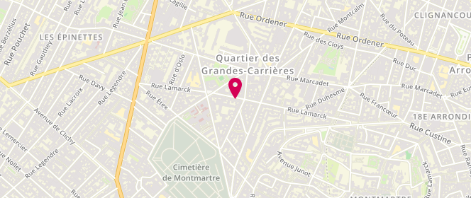 Plan de BAIKIAN Bertrand, 109 Rue Lamarck, 75018 Paris