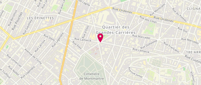 Plan de BRISSEAU Jean-Luc, 4 Place Jacques Froment, 75018 Paris