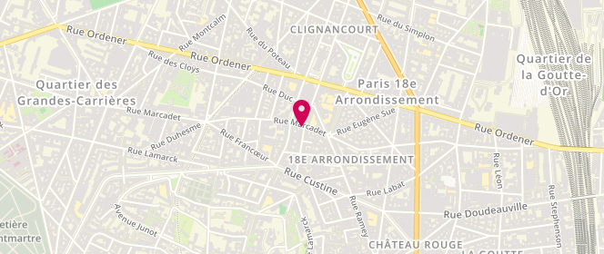 Plan de DOZ Christian, 21 Rue Hermel, 75018 Paris
