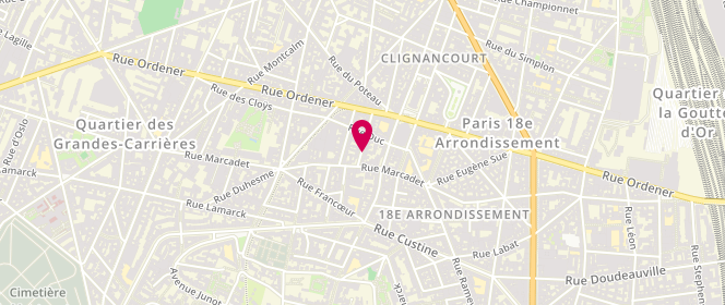 Plan de GRACIANI Pierre, 6 Rue Lapeyrère, 75018 Paris