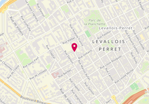 Plan de PEREZ Xavier, 90 Rue Marius Aufan, 92300 Levallois-Perret