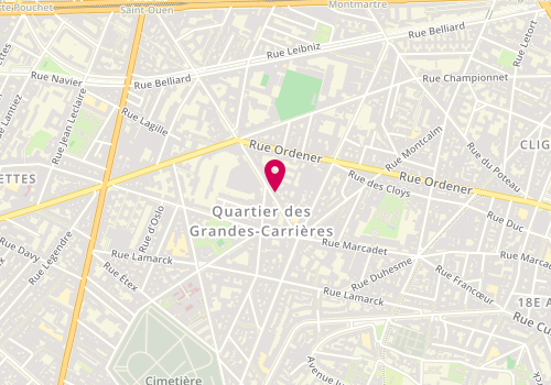 Plan de REY Caroline, 10 Rue Vauvenargues, 75018 Paris