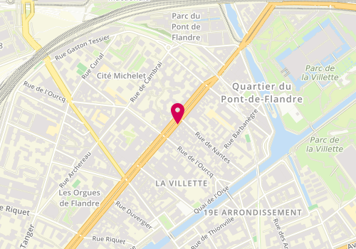 Plan de BEJAOUI Colette-Rachel, 126 Avenue de Flandre, 75019 Paris