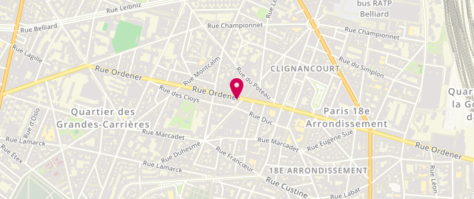 Plan de BITAN Patrick, 123 Rue Ordener, 75018 Paris