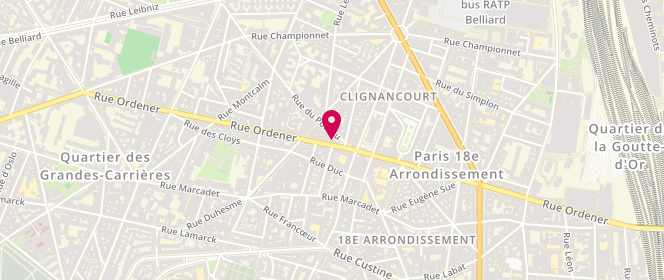 Plan de BARLET Philippe, 84 Rue Ordener, 75018 Paris