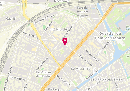 Plan de COHEN-ZARDI Michèle, 83 Rue de l'Ourcq, 75019 Paris