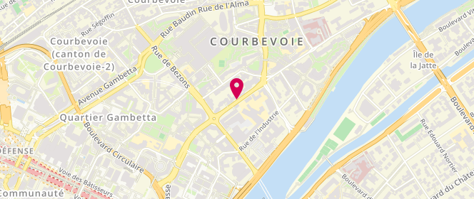 Plan de BOUTTERIN Nadine, 21 Rue Victor Hugo, 92400 Courbevoie