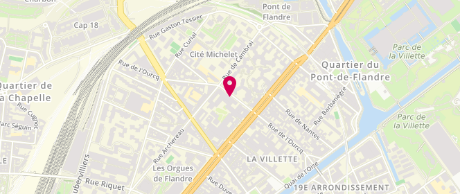 Plan de SITBON Jean Claude, 83 Rue de l'Ourcq, 75019 Paris