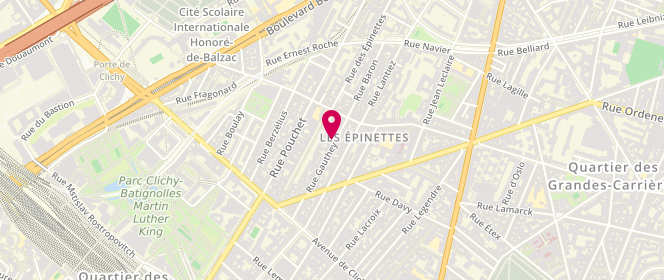 Plan de BOCQUET Nathalie, 43 Rue Gauthey, 75017 Paris