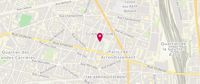 Plan de BA Myriam, 44 Rue Hermel, 75018 Paris