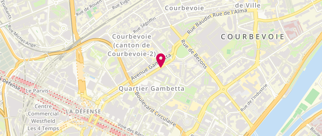 Plan de BLICQ Dominique, 76 Avenue Gambetta, 92400 Courbevoie