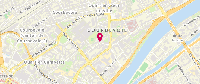 Plan de BAUDOT Nathalie, 27 Rue Carle Hébert, 92400 Courbevoie