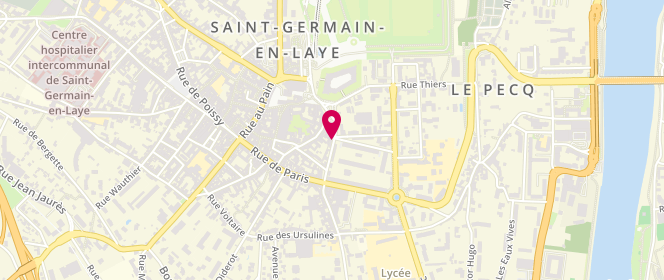 Plan de THALER Francine, 13 Rue Saint Louis, 78100 Saint-Germain-en-Laye