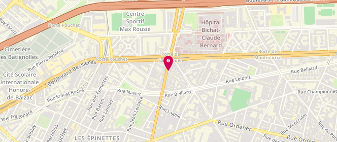 Plan de DIOUF Mamadou Lamine, 146 Avenue de Saint Ouen, 75018 Paris