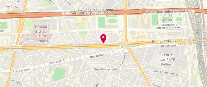 Plan de LE FOLL Julie, 124 Boulevard Ney, 75018 Paris