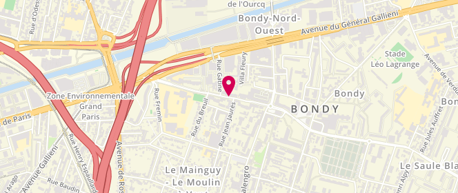 Plan de VIART Laurent, 41 Rue Jules Guesde, 93140 Bondy