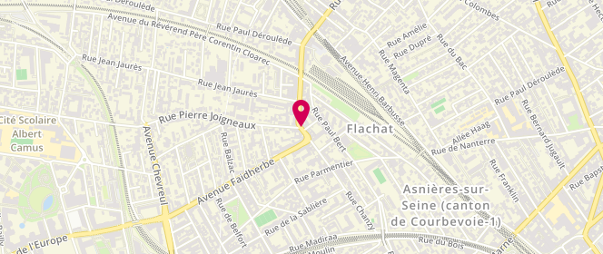 Plan de BOURRIAUD-LAFARGE Frédérique, 54 Rue Chanzy, 92600 Asnières-sur-Seine