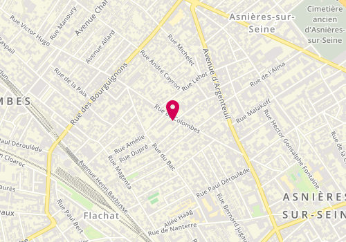 Plan de MONTAMAT Stéphanie, 71 Rue de Colombes, 92600 Asnières-sur-Seine