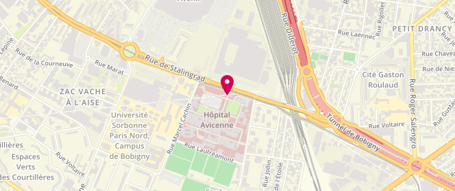 Plan de MONSONEGO Raphaël, 125 Rue de Stalingrad, 93009 Bobigny