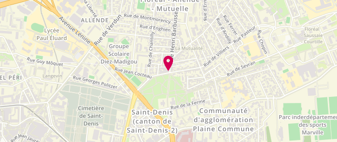 Plan de RAPHALEN Philippe, 39 Rue Henri Barbusse, 93200 Saint-Denis
