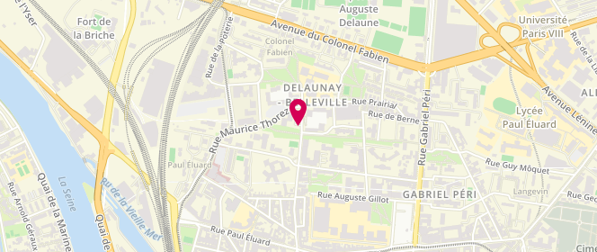 Plan de LAUGIER Emmanuelle, 11 Rue Gaston Dourdin, 93200 Saint-Denis