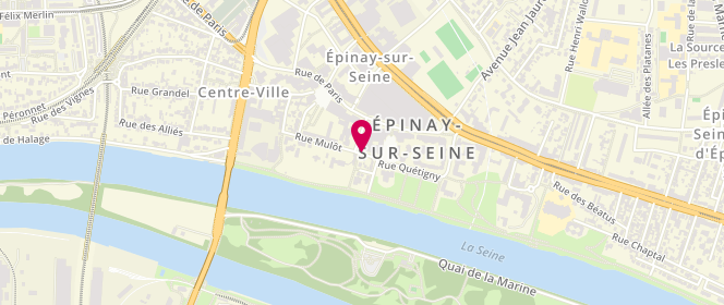 Plan de PERIN BOISSIER Laurence, 38 Rue Quétigny, 93800 Épinay-sur-Seine