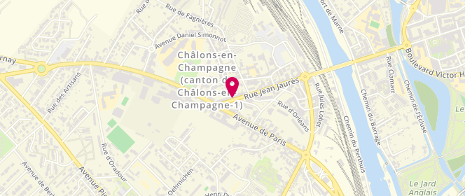 Plan de FAUVET Armelle, 98 Rue Jean Jaurès, 51000 Châlons-en-Champagne