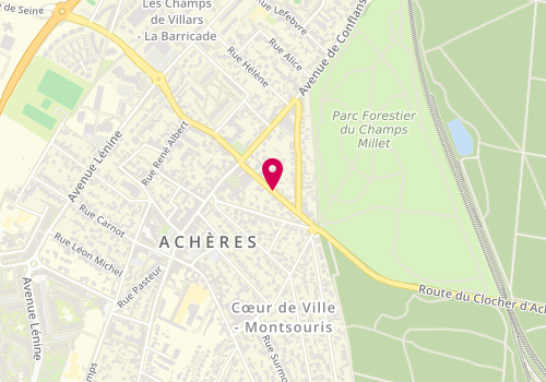 Plan de AUVINET-LEMEUNIER Laurence, 7 Avenue Paquet, 78260 Achères