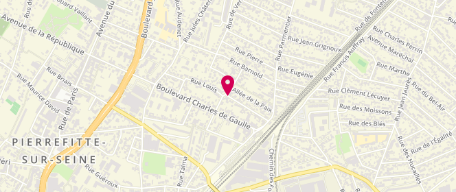 Plan de SKENADJE Pierre, 32 Rue Charles Perrin, 93380 Pierrefitte-sur-Seine