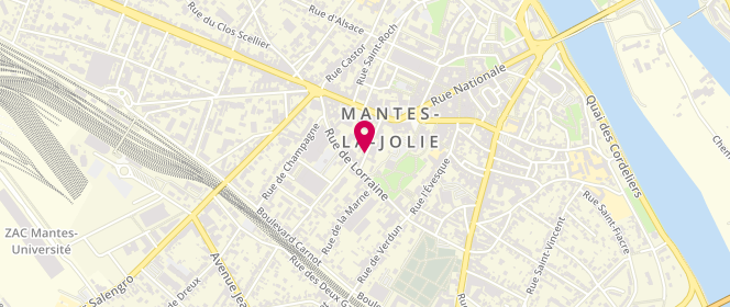 Plan de KHALDOUN Hassan, 18 Rue de Metz, 78200 Mantes-la-Jolie