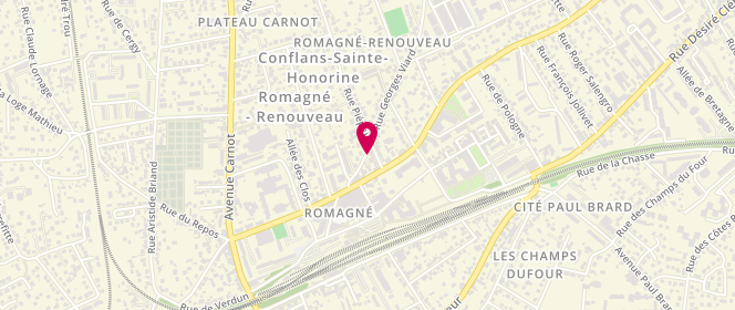 Plan de CHAZAUD Carole, 12 Rue Georges Viard, 78700 Conflans-Sainte-Honorine