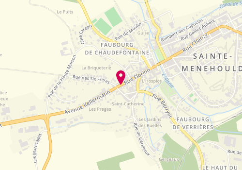 Plan de MARTINAUD Emilie, 44 Rue Florion, 51800 Sainte-Menehould
