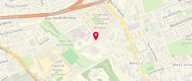 Plan de Centre Prive d'Orthopedie, 75 Rue Claude Bernard, 57070 Metz
