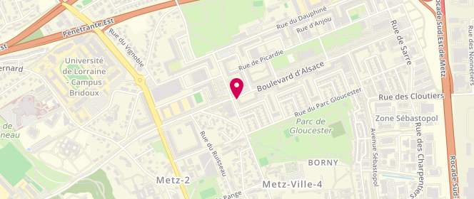 Plan de EICHER Emmanuel, 1 Boulevard d'Alsace, 57070 Metz
