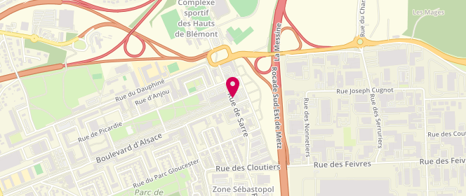 Plan de THIBAULT Frédéric, 11 Rue de Sarre, 57070 Metz