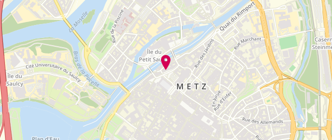 Plan de KNISPEL Mireille, 21 Place de Chambre, 57000 Metz