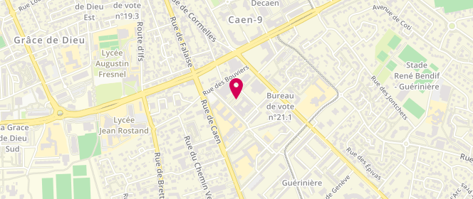Plan de LUCET Laurence, 3 Place Jean Nouzille, 14000 Caen