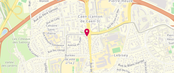 Plan de CENDRIER-SCHAEFFERT Eliane, 22 Rue Jules Verne, 14000 Caen