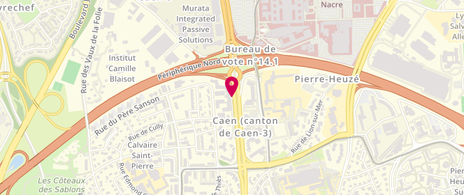 Plan de BACON Séraphin, Avenue Cote de Nacre, 14033 Caen