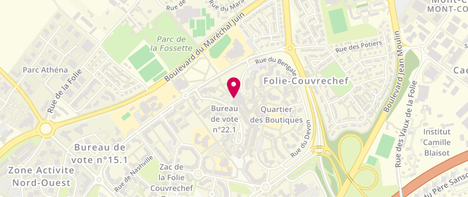 Plan de BOULANGER Sophie, 69 Rue des Boutiques, 14000 Caen
