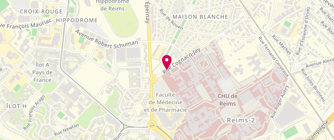 Plan de BROCART Chloé, 47 Rue Cognacq Jay, 51092 Reims
