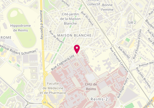 Plan de YUCEL-FARCETTE Hasibe, 45 Rue Cognacq Jay, 51092 Reims