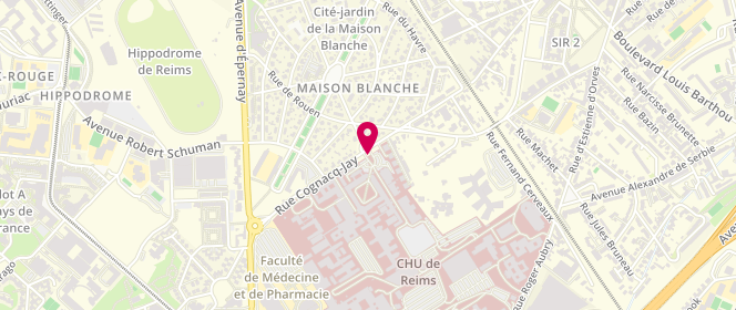 Plan de CLÉMENT Pauline, 45 Rue Cognacq Jay, 51092 Reims