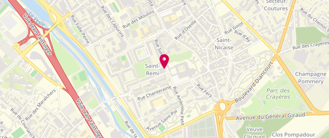 Plan de LANGLOIS Sandrine, 22 Rue Simon, 51100 Reims