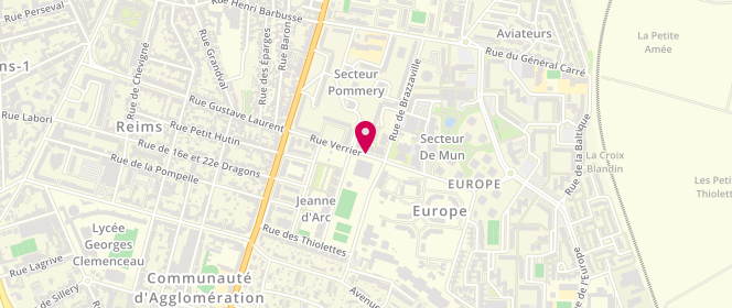 Plan de LIMET Francis, 29 Rue Verrier, 51100 Reims