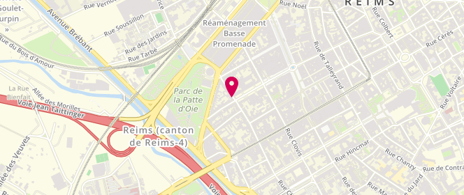 Plan de BRAZIER Bruno, 1 Rue Caqué, 51100 Reims