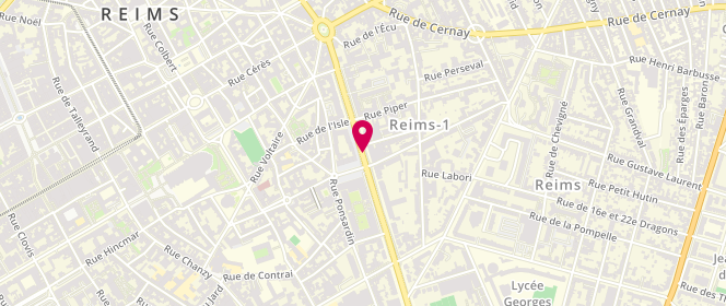 Plan de JACQUET Romain, 16 Bis Boulevard de la Paix, 51100 Reims