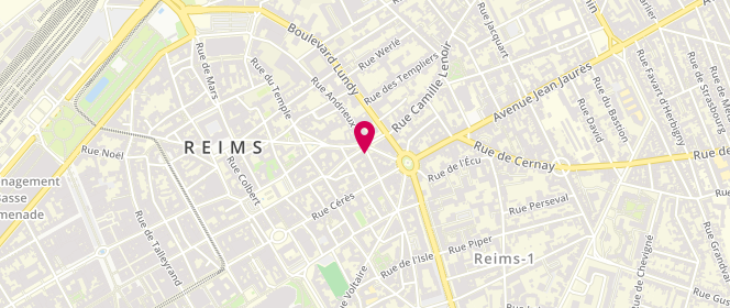 Plan de BAEHREL Romain, 9 Rue Rogier, 51100 Reims