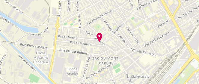 Plan de RAVONINJATOVO Bruno, 151 Bis Rue de Courcelles, 51100 Reims
