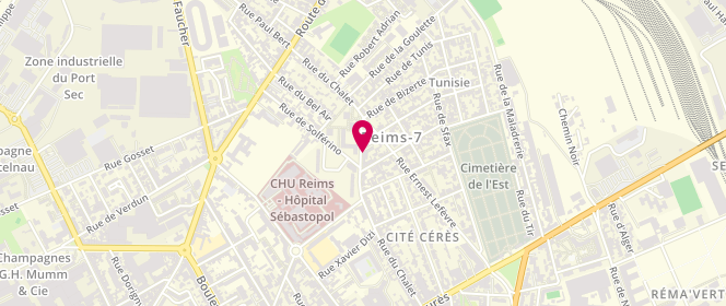 Plan de DEPLAINE Violetta, 108 Bis Rue du Chalet, 51100 Reims